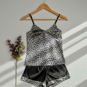 تاپ و شلوارک پلنگی