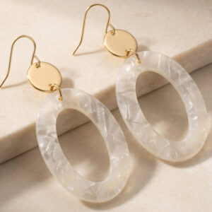 گوشواره زنانه رزین صدفی