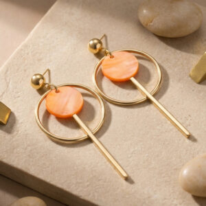 گوشواره آویز زنانه طلایی