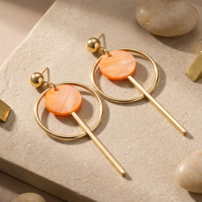 گوشواره آویز زنانه طلایی