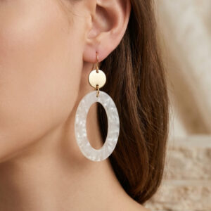 گوشواره زنانه رزین صدفی