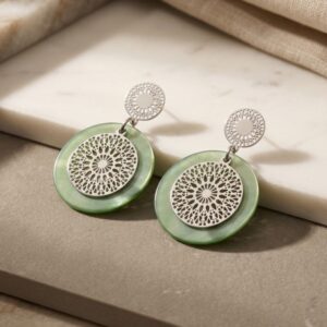 گوشواره زنانه خورشیدی رزین