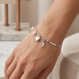 دستبند آویز زنانه طرح قلب