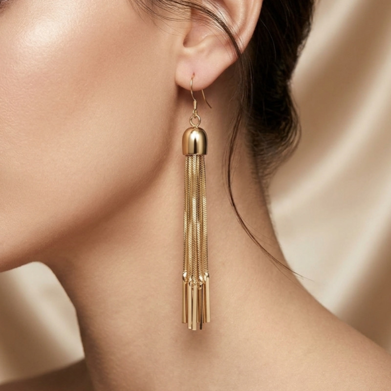 گوشواره آویز زنانه آبشاری