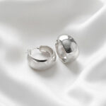 گوشواره حلقه ای زنانه نقره ای