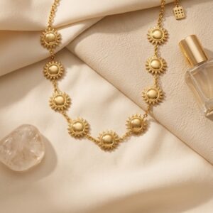 گردنبند زنانه مدل خورشید