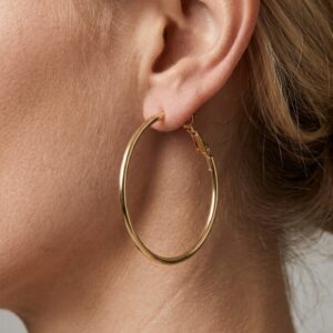 گوشواره حلقه ای زنانه طلایی