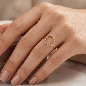 انگشتر زنانه مینیمال طلایی