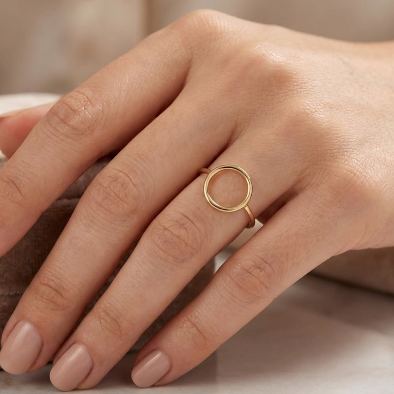 انگشتر زنانه مینیمال طلایی