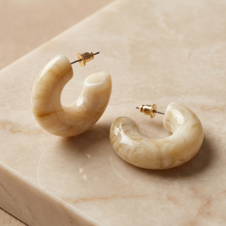 گوشواره زنانه طرح صدفی