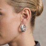 گوشواره حلقه ای زنانه نقره ای سایز کوچک