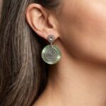 گوشواره زنانه خورشیدی رزین