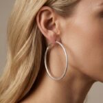 گوشواره حلقه ای زنانه شاین دار