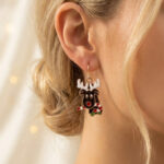 گوشواره کریسمسی طرح گوزن کد 2