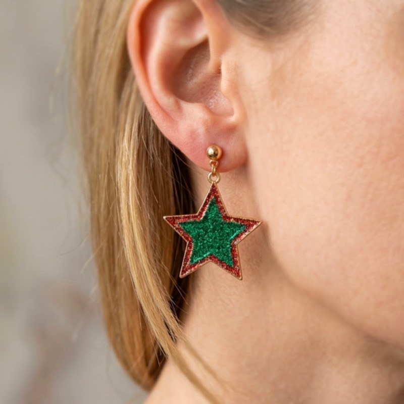 گوشواره زنانه ستاره کریسمسی