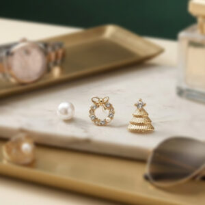 گوشواره مینیمال کریسمسی