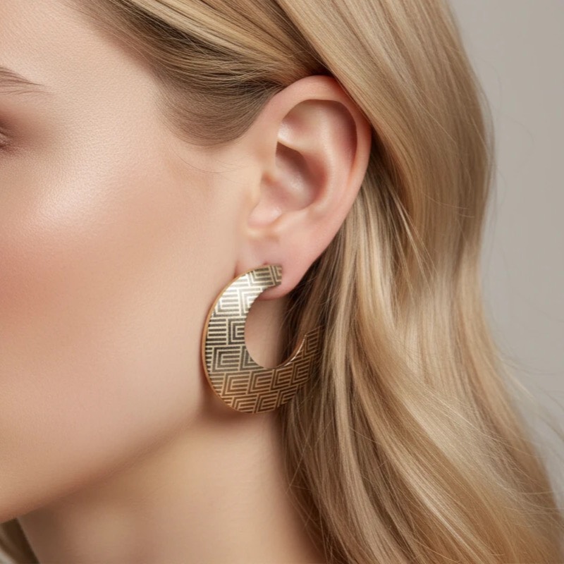 گوشواره حلقه ای زنانه ورساچه