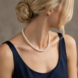 گردنبند زنانه مروارید ساده