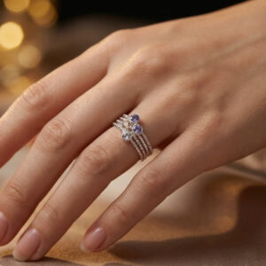 انگشتر زنانه نگین دار