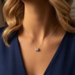 گردنبند زنانه تک نگین زیرکونیوم