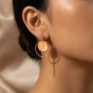 گوشواره آویز زنانه طلایی