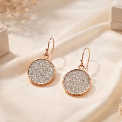 گوشواره آویز زنانه شاین دایره‌ ای