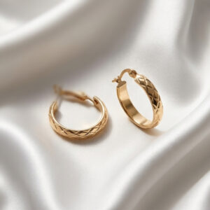 گوشواره حلقه ای زنانه طلایی