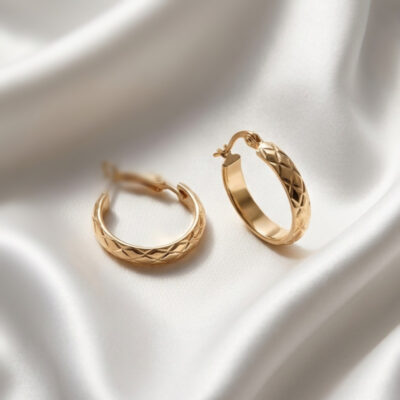 گوشواره حلقه ای زنانه طلایی