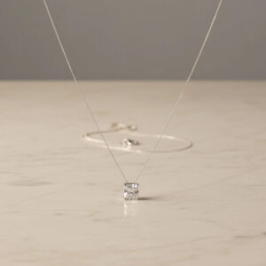 گردنبند زنانه تک نگین زیرکونیوم