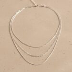 گردنبند زنانه مدل سه لاین ظریف
