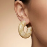 گوشواره زنانه طرح صدفی