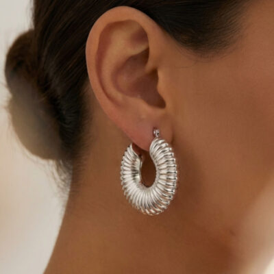 گوشواره زنانه حلقه ای مینیمال کد 125