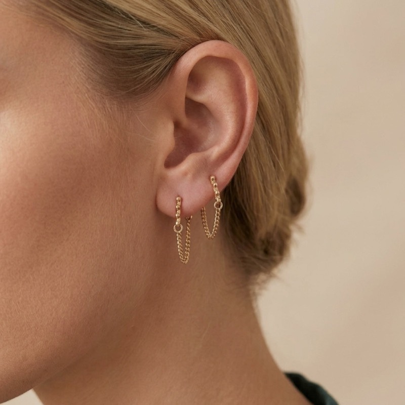 گوشواره آویز زنانه زنجیری