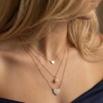 گردنبند زنانه مدل سه لاین قلب