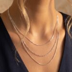 گردنبند زنانه مدل سه لاین ظریف