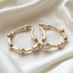 گوشواره حلقه ای زنانه مرواریدی