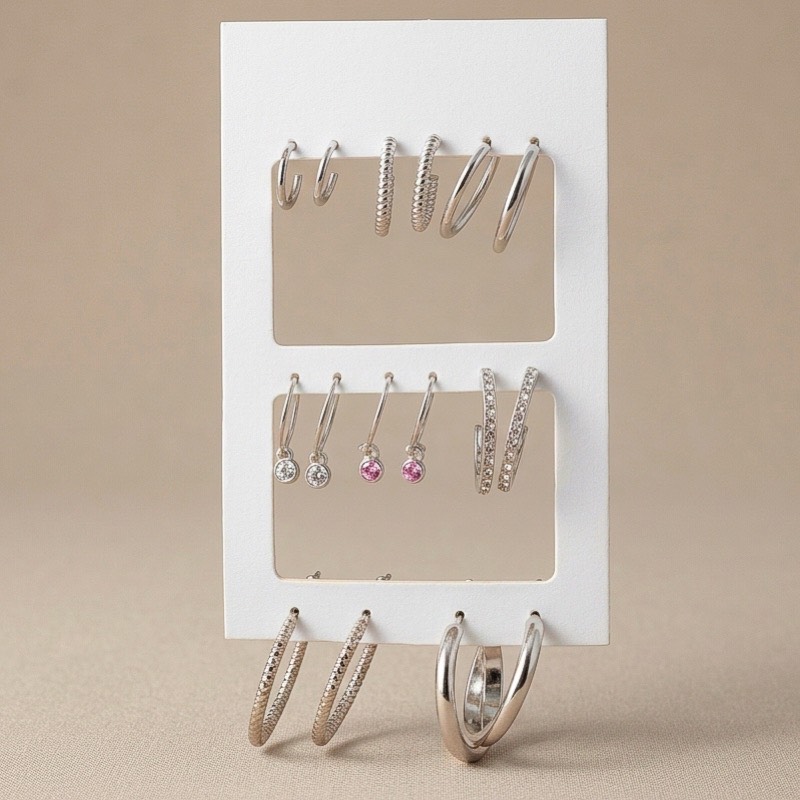 پک گوشواره زنانه نقره ای