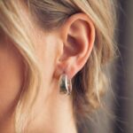 گوشواره حلقه ای زنانه نقره ای سایز کوچک کد 10